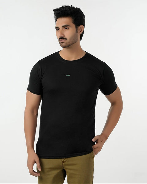 Eminent Men's Round Neck Half Sleeves Printed T-Shirt - Black, Men's T-Shirts & Polos, Eminent, Chase Value