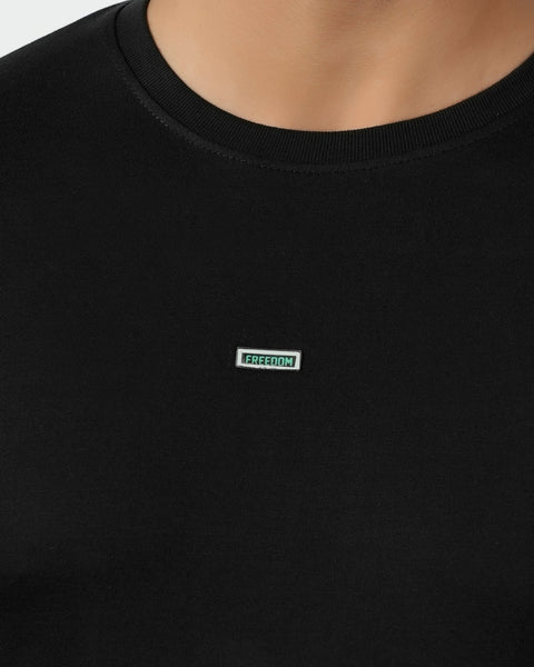 Eminent Men's Round Neck Half Sleeves Printed T-Shirt - Black, Men's T-Shirts & Polos, Eminent, Chase Value