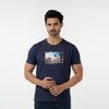 Eminent Men's Round Neck Half Sleeves Printed T-Shirt - Mid Blue, Men's T-Shirts & Polos, Eminent, Chase Value
