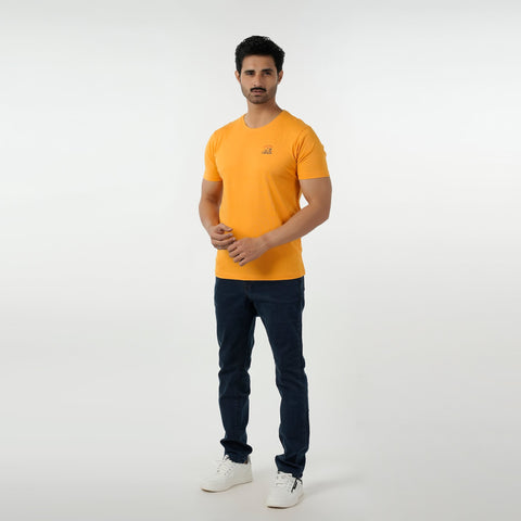 Eminent Men's Round Neck Half Sleeves Printed T-Shirt - Yellow, Men's T-Shirts & Polos, Eminent, Chase Value