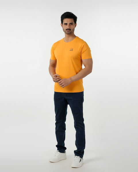 Eminent Men's Round Neck Half Sleeves Printed T-Shirt - Yellow, Men's T-Shirts & Polos, Eminent, Chase Value
