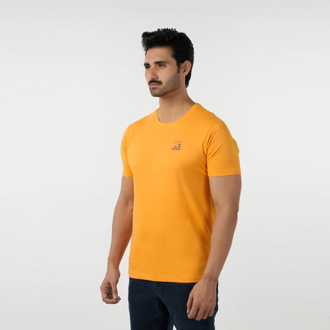 Eminent Men's Round Neck Half Sleeves Printed T-Shirt - Yellow, Men's T-Shirts & Polos, Eminent, Chase Value