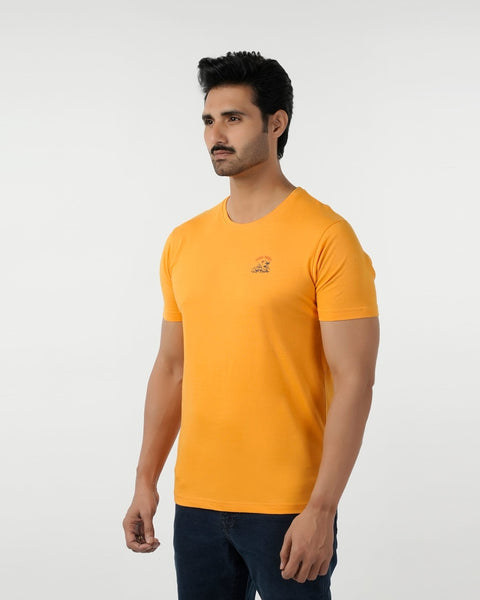 Eminent Men's Round Neck Half Sleeves Printed T-Shirt - Yellow, Men's T-Shirts & Polos, Eminent, Chase Value