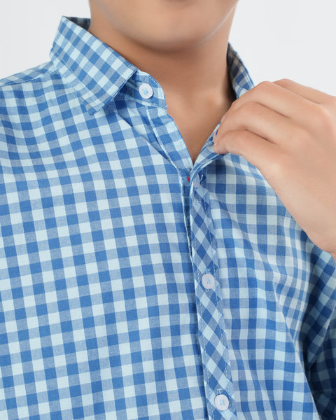 Boys' Check Yarn Dyed Shirt