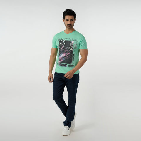 Eminent Men's Round Neck Half Sleeves Printed T-Shirt - Cork, Men's T-Shirts & Polos, Eminent, Chase Value