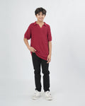 Boys' Plain Acrylic Polo Sweater