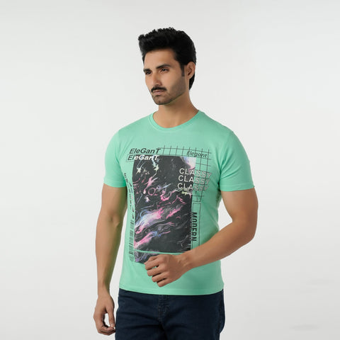 Eminent Men's Round Neck Half Sleeves Printed T-Shirt - Cork, Men's T-Shirts & Polos, Eminent, Chase Value