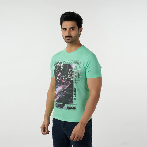 Eminent Men's Round Neck Half Sleeves Printed T-Shirt - Cork, Men's T-Shirts & Polos, Eminent, Chase Value