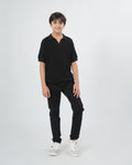 Boys' Plain Acrylic Polo Sweater