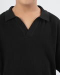 Boys' Plain Acrylic Polo Sweater