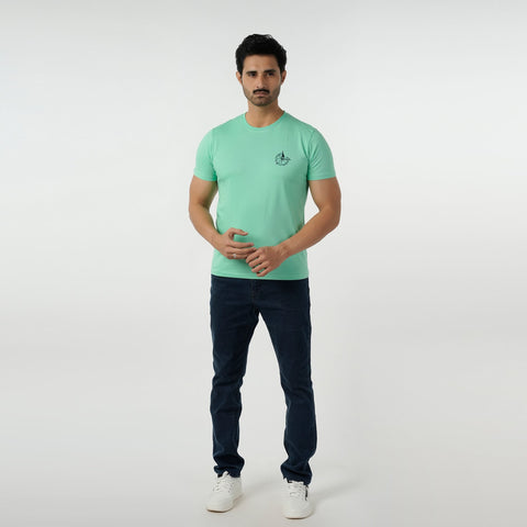 Eminent Men's Round Neck Half Sleeves Printed T-Shirt - Spring Bud, Men's T-Shirts & Polos, Eminent, Chase Value