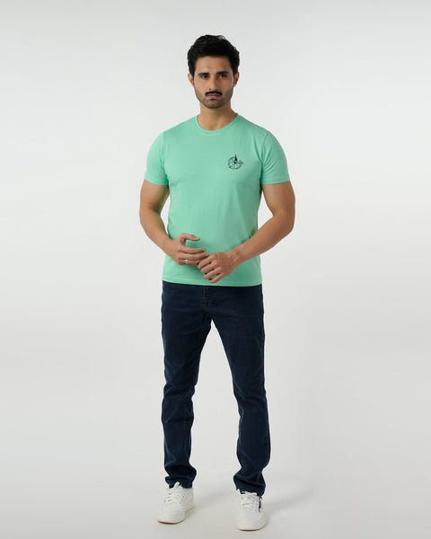 Eminent Men's Round Neck Half Sleeves Printed T-Shirt - Spring Bud, Men's T-Shirts & Polos, Eminent, Chase Value