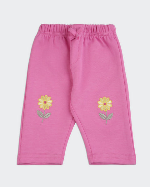 Newborn Girls Interlock Trousers