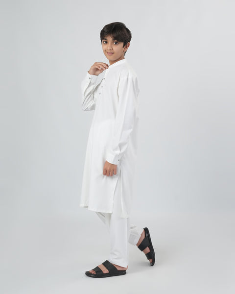 Boys' Plain Poly Viscose Shalwar Kameez