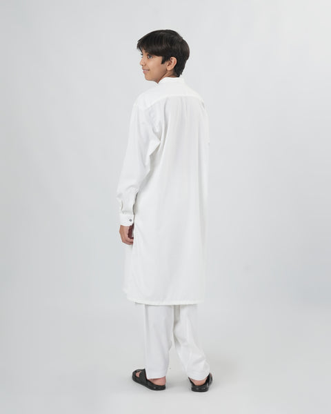 Boys' Plain Poly Viscose Shalwar Kameez