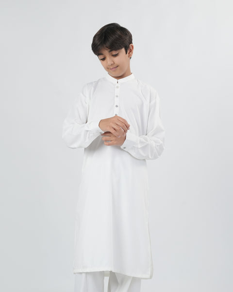 Boys' Plain Poly Viscose Shalwar Kameez