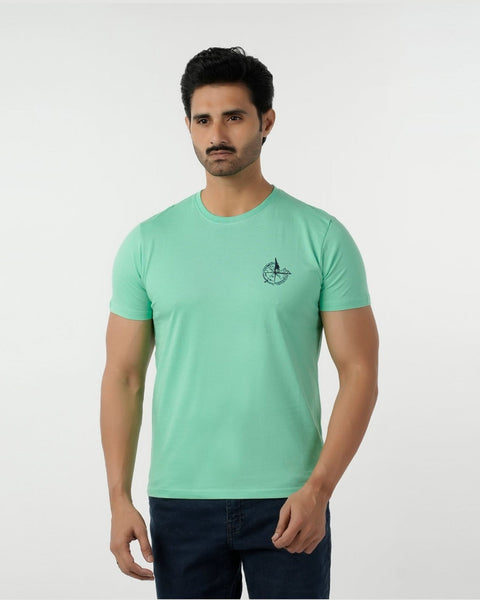 Eminent Men's Round Neck Half Sleeves Printed T-Shirt - Spring Bud, Men's T-Shirts & Polos, Eminent, Chase Value