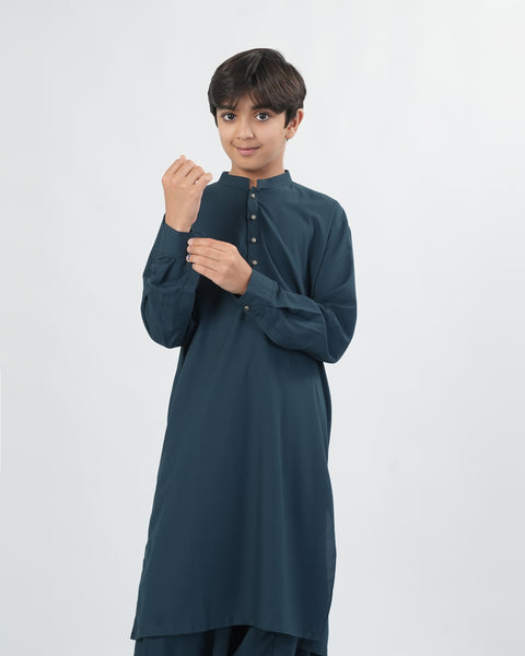 Boys' Plain Poly Viscose Shalwar Kameez