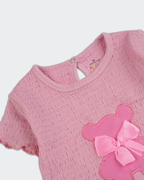 Newborn Girls Textured Co-ord Set