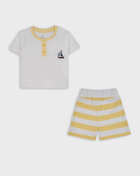 Newborn Boys Single Jersey Co-Ord Set