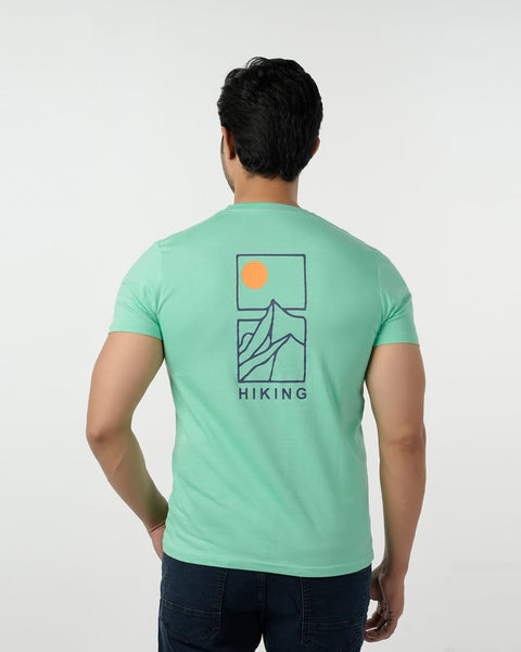 Eminent Men's Round Neck Half Sleeves Printed T-Shirt - Spring Bud, Men's T-Shirts & Polos, Eminent, Chase Value