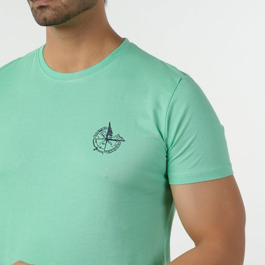 Eminent Men's Round Neck Half Sleeves Printed T-Shirt - Spring Bud, Men's T-Shirts & Polos, Eminent, Chase Value