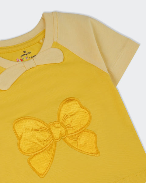 Newborn Girls Textured T-Shirt
