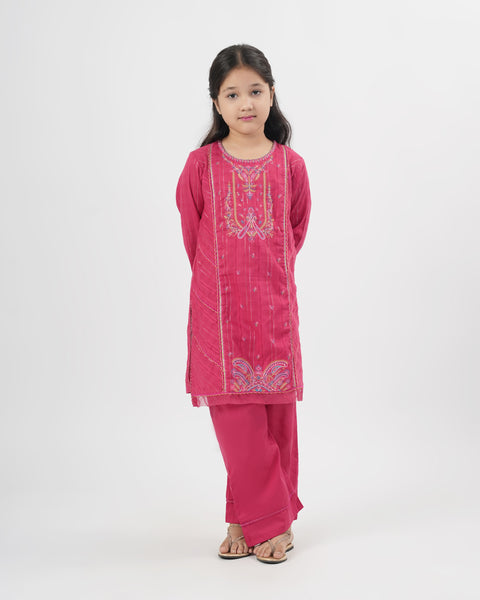 Girls' Signature Embroidered 2Pc Suit