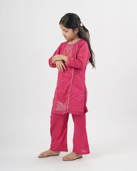 Girls' Signature Embroidered 2Pc Suit