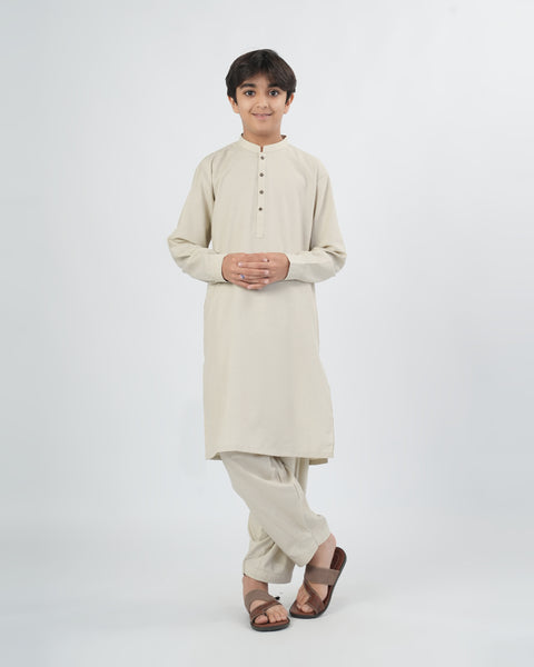 Boys' Plain Poly Viscose Shalwar Kameez