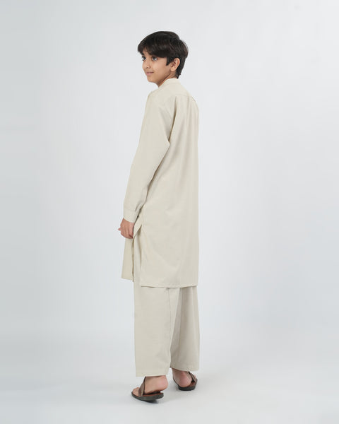 Boys' Plain Poly Viscose Shalwar Kameez