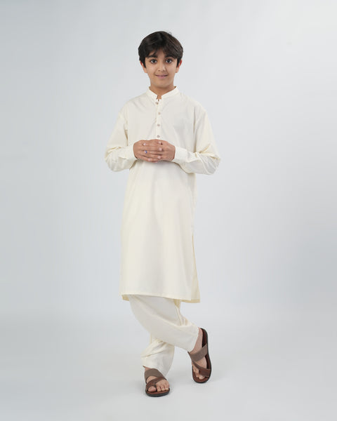 Boys' Plain Poly Viscose Shalwar Kameez