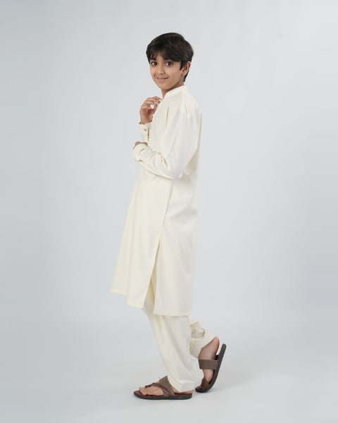 Boys' Plain Poly Viscose Shalwar Kameez