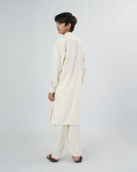 Boys' Plain Poly Viscose Shalwar Kameez