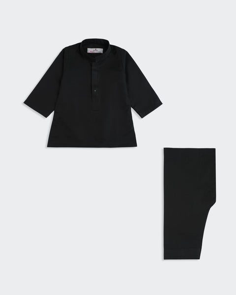 Newborn Boy Plain Cotton Kurta Shalwar