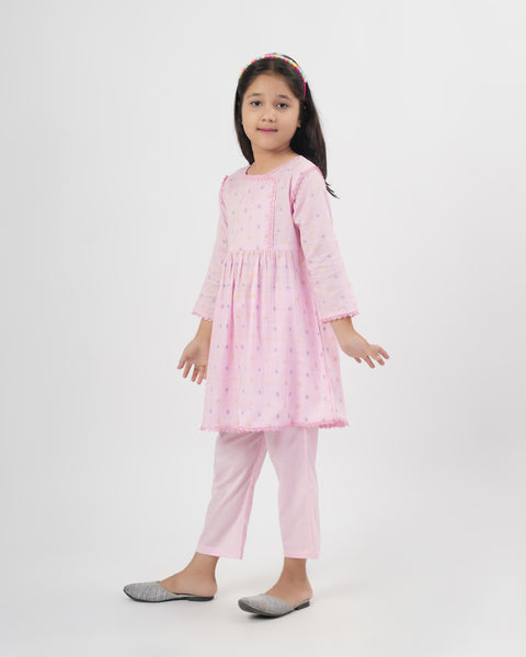 Girls' Signature Embroidered Dyed 2Pc Suit