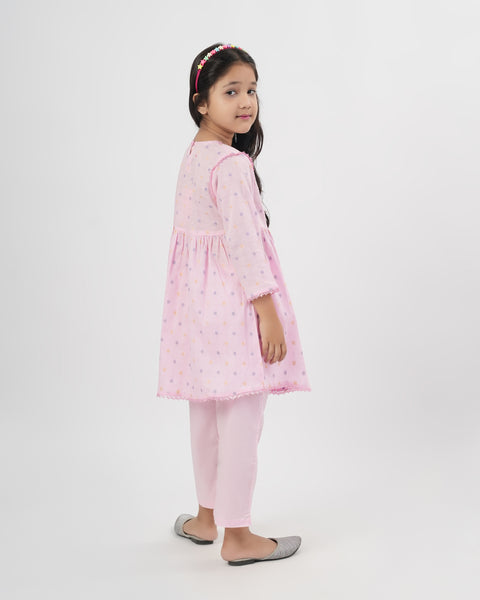 Girls' Signature Embroidered Dyed 2Pc Suit