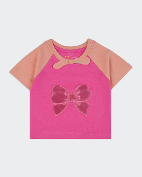 Newborn Girls Textured T-Shirt