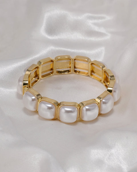 Women's Square Pearl Bracelet