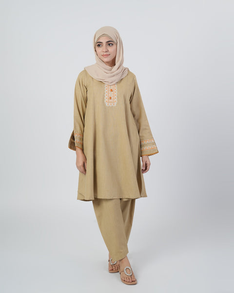 Eminent Women's Embroidered 02 PCS Suit