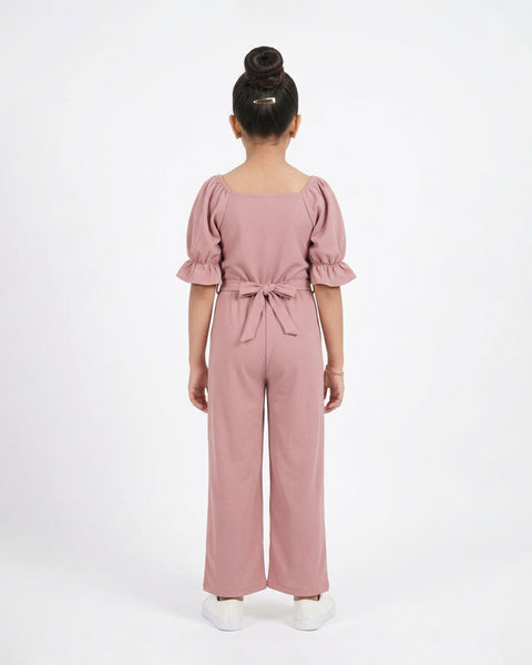 Solid Textured Jumpsuit