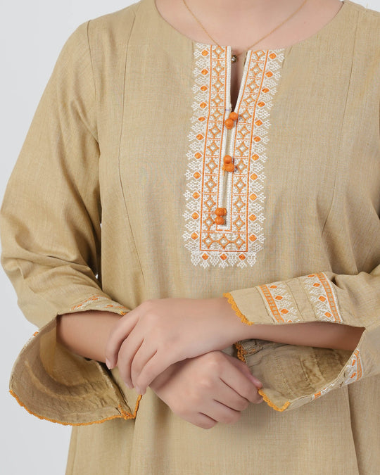 Eminent Women's Embroidered 02 PCS Suit