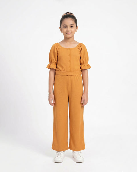 Solid Textured Jumpsuit