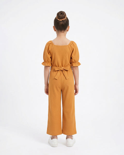 Solid Textured Jumpsuit