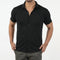 Eminent Men's Half Sleeves Polo Front Open Shirt - Black
