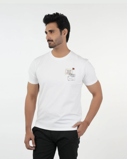 Eminent Men's Half Sleeves T-Shirt - White, Men's T-Shirts & Polos, Eminent, Chase Value