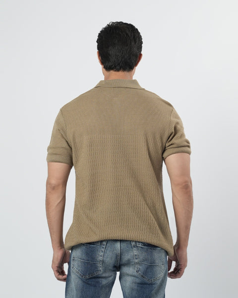 Men's Half Sleeve Polo Sweater