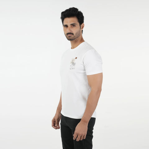 Eminent Men's Half Sleeves T-Shirt - White