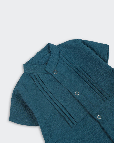 Newborn Boys' Seersucker Romper