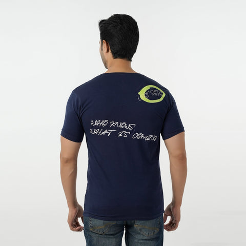 Eminent Men's Round Neck Half Sleeves Printed T-Shirt - Navy Blue, Men's T-Shirts & Polos, Eminent, Chase Value